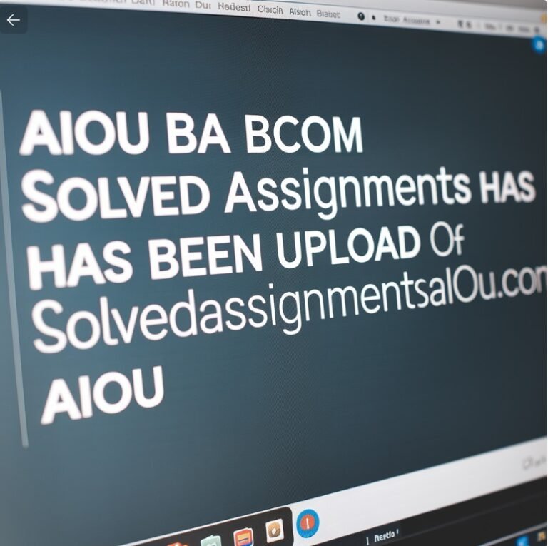 BA/B.COM/ADE Aiou Solved Assignments Spring/Autumn 2025