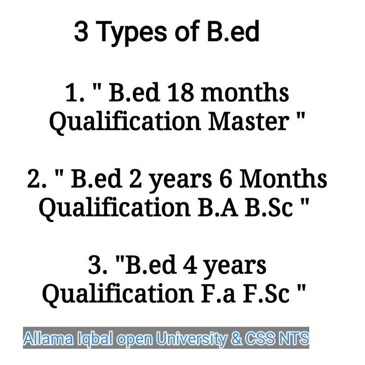b.ed eligiability in AIOU
