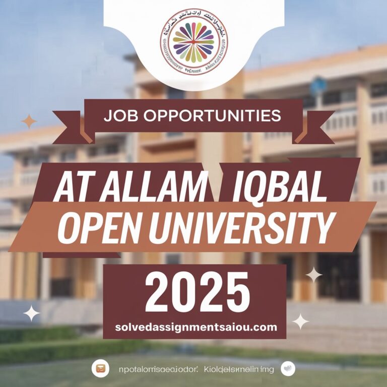 Job Opportunities at Allama Iqbal Open University