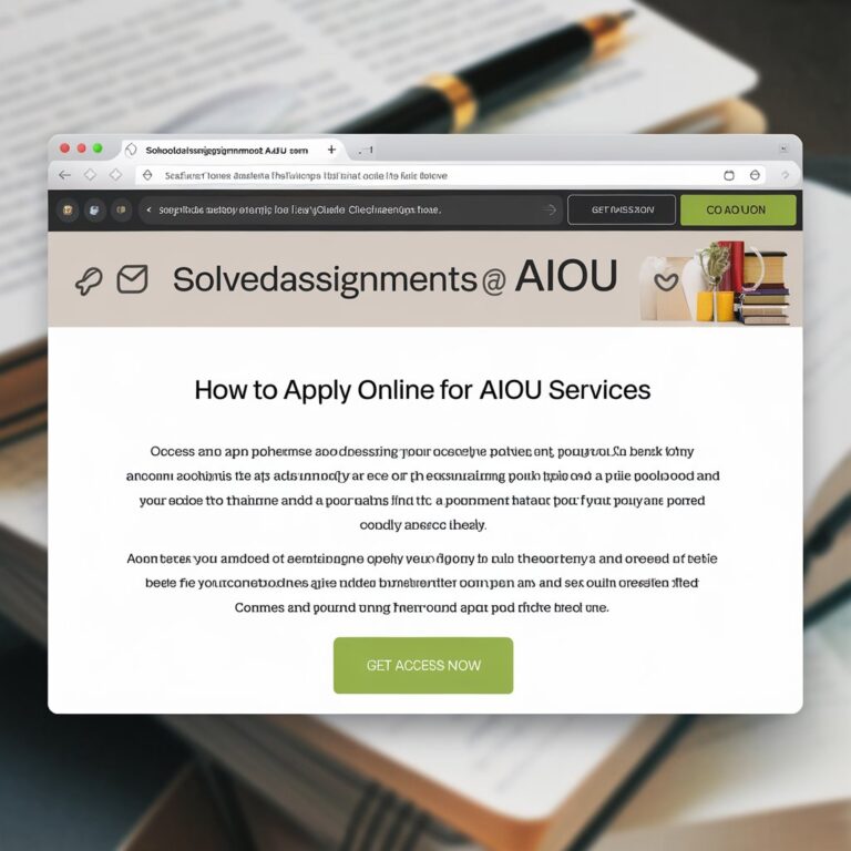 How to Apply Online AIOU Services: A Complete Guide
