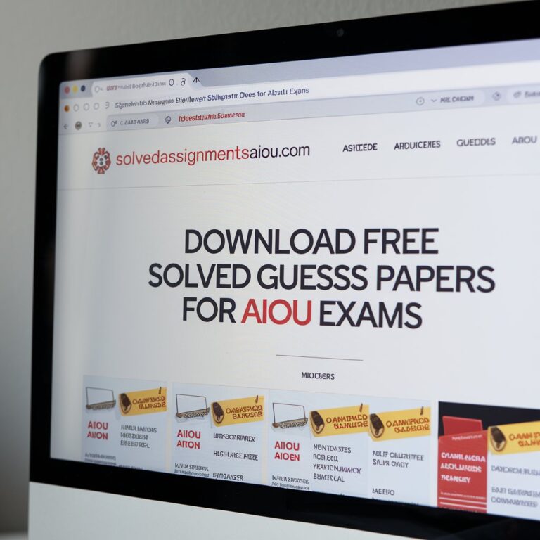 Download Free Solved/Unsolved Guess Papers for AIOU Exams