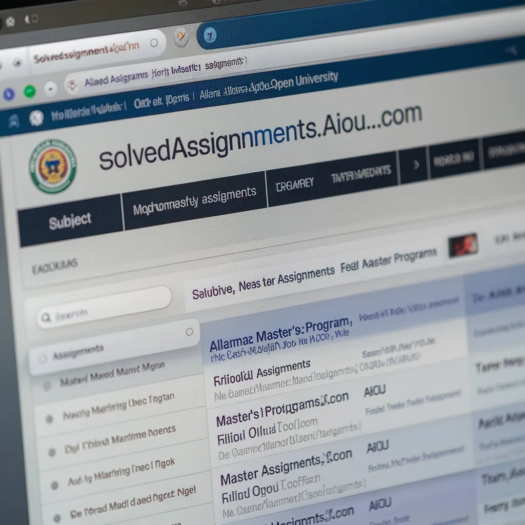 AIOU Solved Assignments for Master's Program fi AIOU Solved Assignments for Master's Program fi