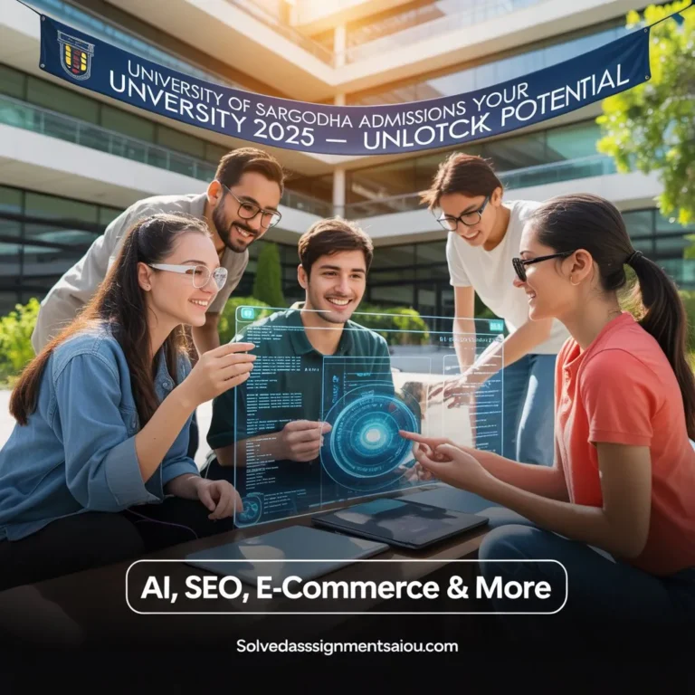 University of Sargodha Admissions 2025 Now Open Join High-Demand Courses in AI, SEO, E-Commerce & More