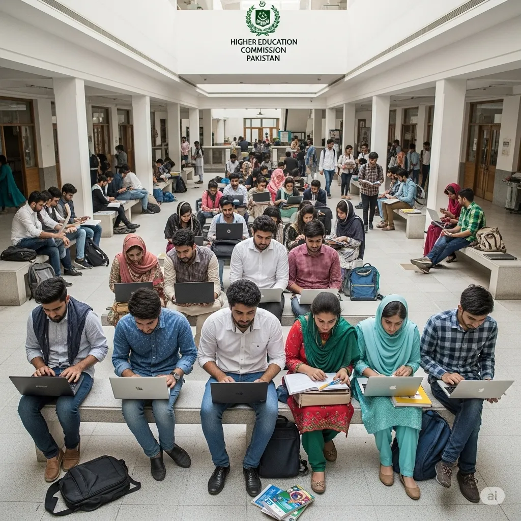 SAU students checking PM Youth Laptop Scheme 2025 merit list