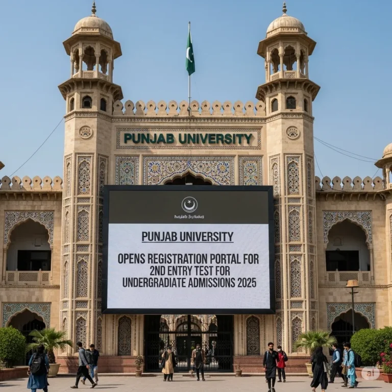 Punjab University Opens Registration Portal for 2nd Entry Test for Undergraduate Admissions 2025