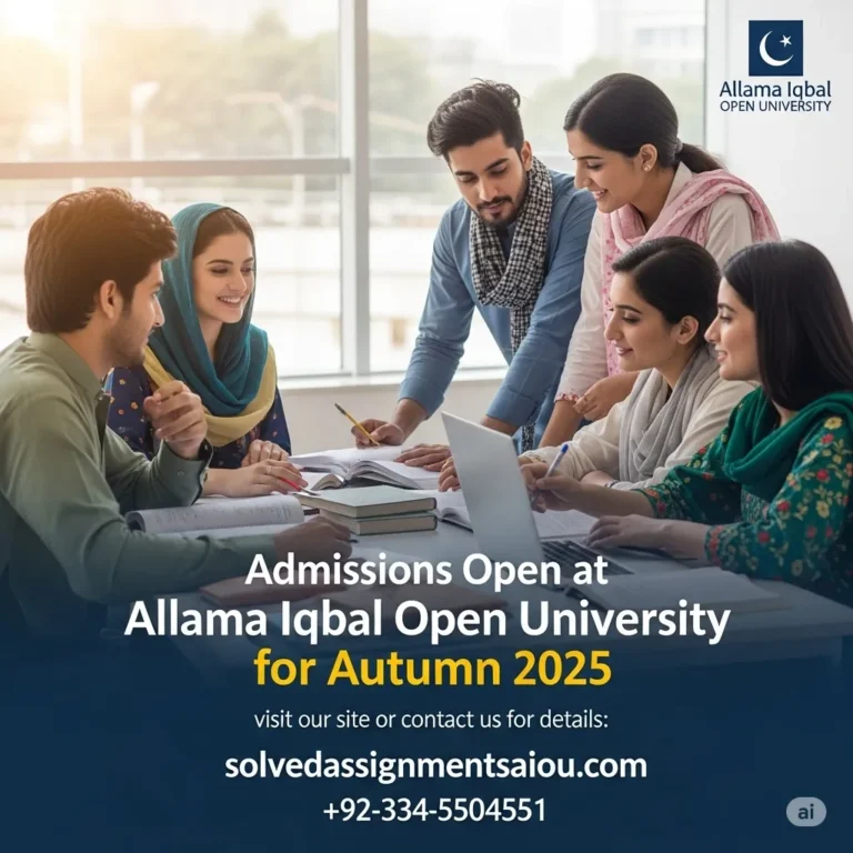 Admissions Open at Allama Iqbal Open University for Autumn 2025