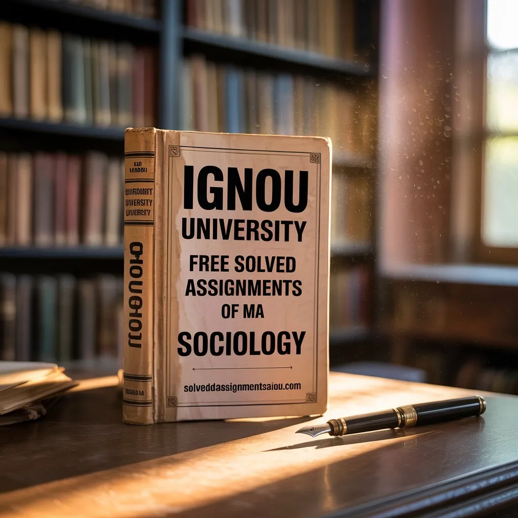 IGNOU University free solved assignments of MA Sociology PDF download