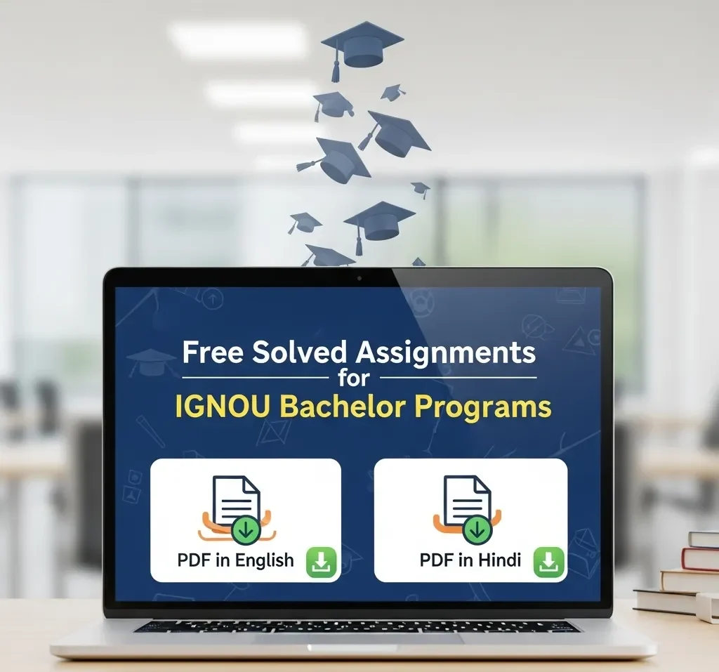 IGNOU Bachelor of Arts BAG course codes and subjects with free solved assignment PDF in English and Hindi