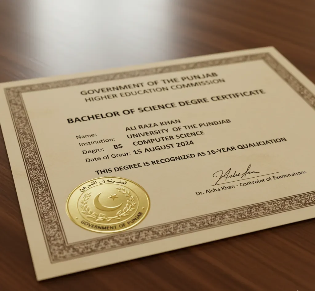 BS degree recognized as 16-year qualification in Punjab