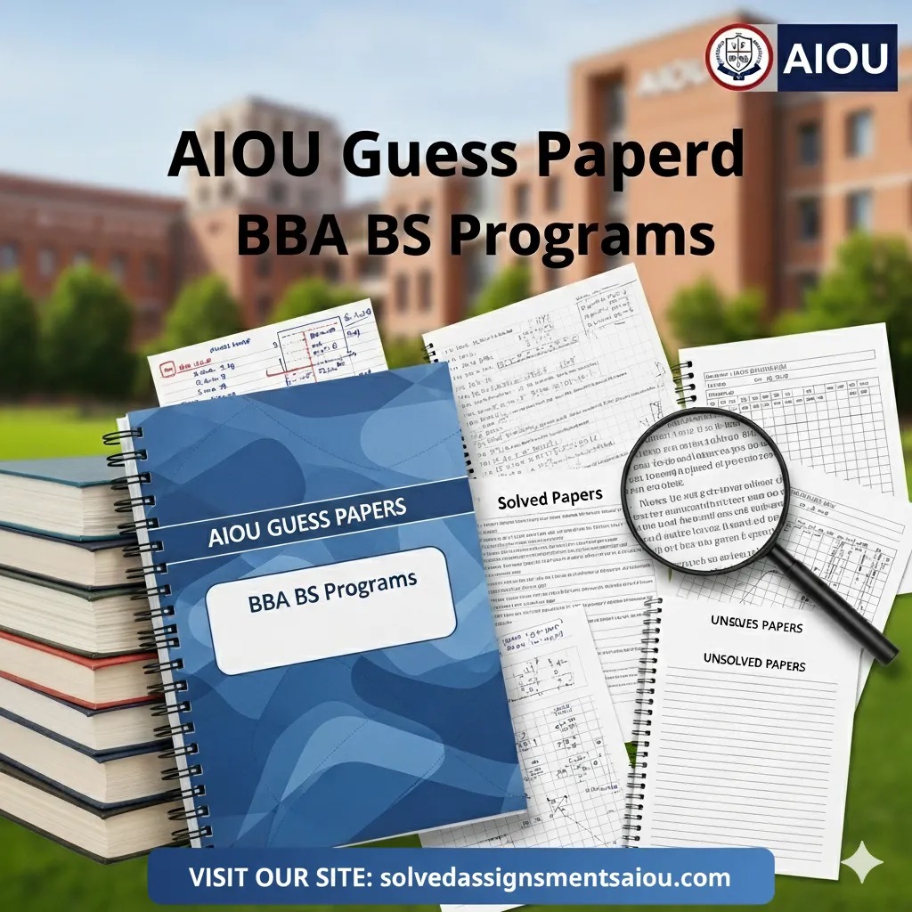 AIUO student preparing assignments with SolvedAssignmentsAIUO exam help