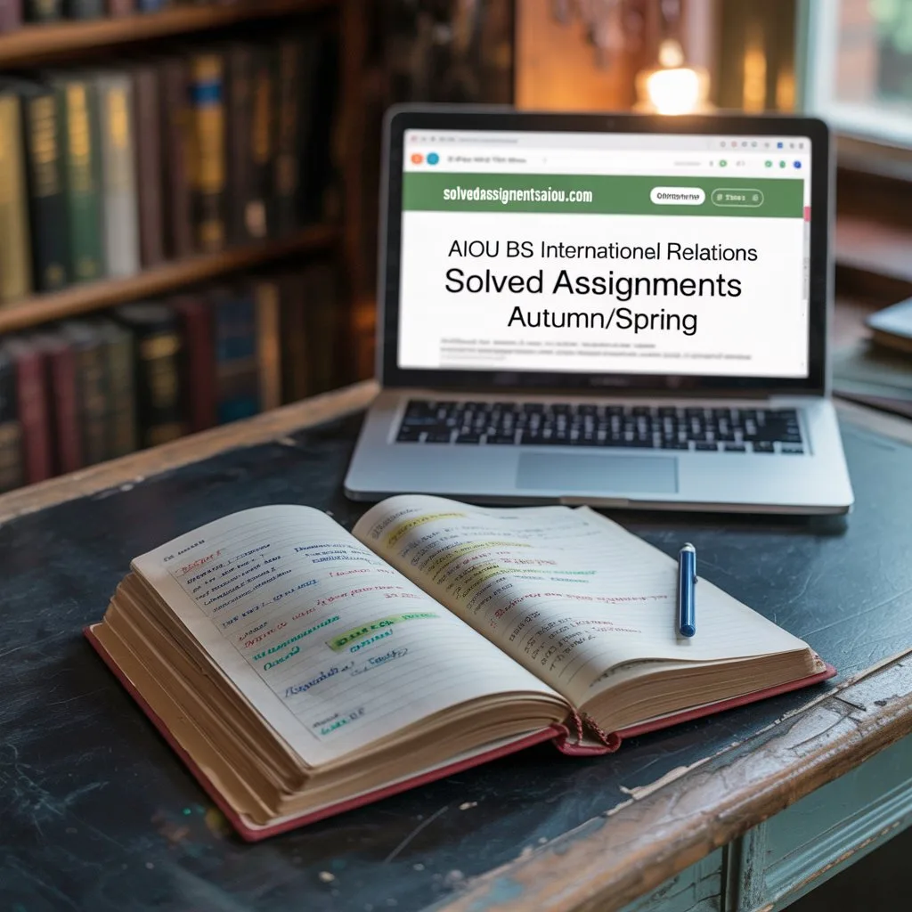 AIOU BS International Relations solved assignments in PDF format for Autumn and Spring semesters.