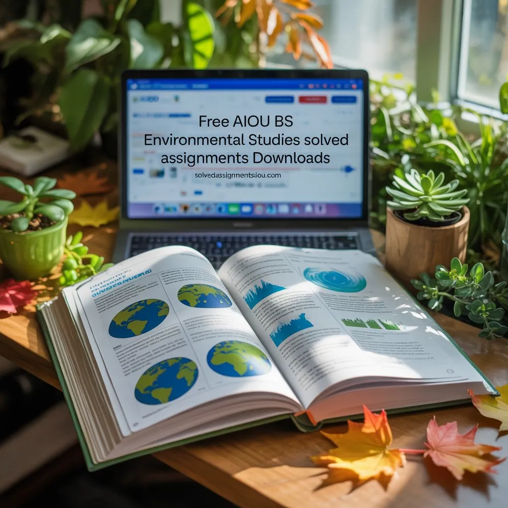 AIOU BS Environmental Studies solved assignments for Spring 2025 in PDF format
