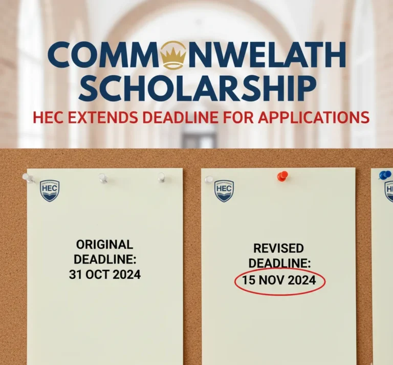 HEC Extends Deadline for Commonwealth Scholarship 2025–26 Pakistan
