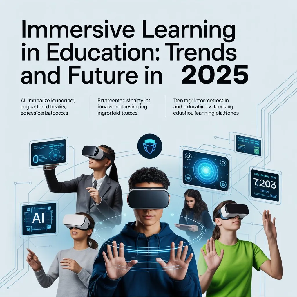 Students experiencing immersive learning in education using VR headsets in 2025 classroom