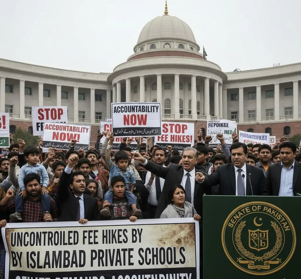 Parents discuss school fee hike at private school Islamabad