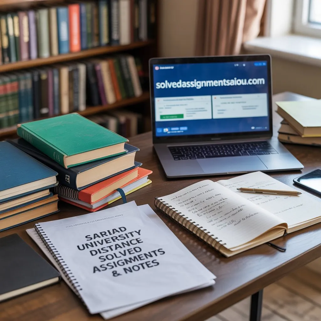 Students using SUIT Distance Education solved assignments and notes