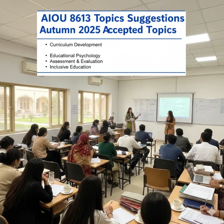 AIOU 8613 Student Engagement Research Project | Approved Topics & Complete Guide Autumn 2025