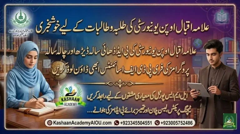 Aiou B.Ed free Solved Assignments Spring 2026 | AIOU 1.5, 2.5 & 4 Years