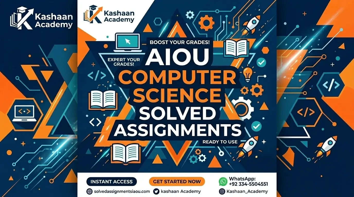 Donwload AIOU BS Computer Science Free Solved Assignments Spring 2026