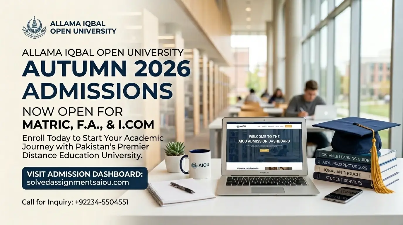 AIOU Matric FA I.Com Admissions Autumn 2026
