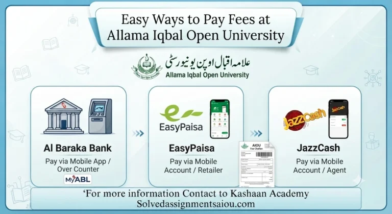 Easy Ways to Pay Fees at Allama Iqbal Open University