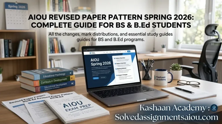 AIOU Revised Paper Pattern Spring 2026: Complete Guide for BS & B.Ed Students
