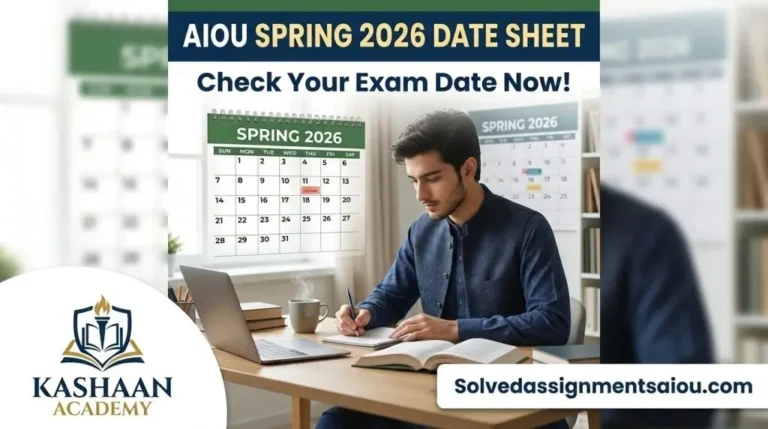 AIOU Spring 2026 Date Sheet: Check Your Exam Date