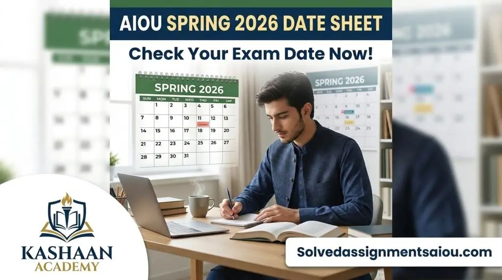 AIOU Spring 2026 Date Sheet and Exam Schedule complete guide with course code search and roll number slip download details.